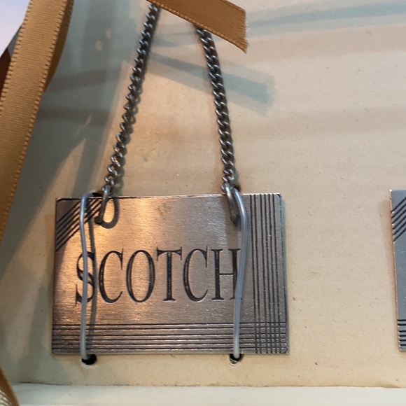 Bombay NWT set of 4 piece bar ware booze alcohol bottle nickel brass - Picture 5 of 6